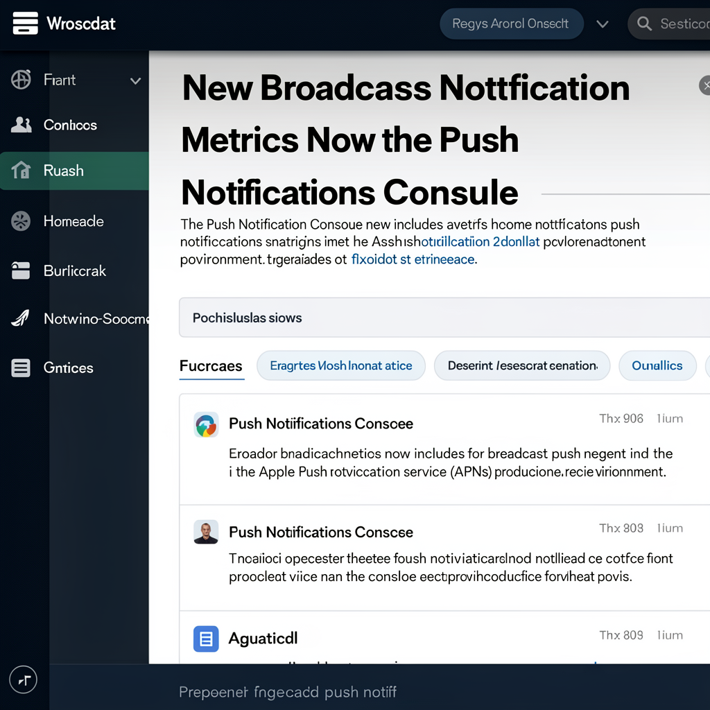 New Broadcast Push Notification Metrics Now Available in the Push Notifications Console