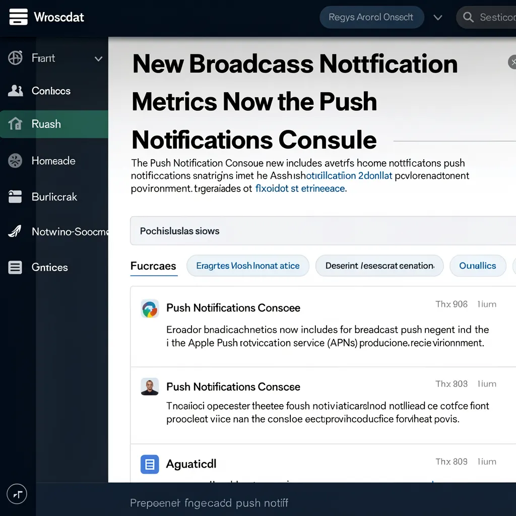 New Broadcast Push Notification Metrics Now Available in the Push Notifications Console
