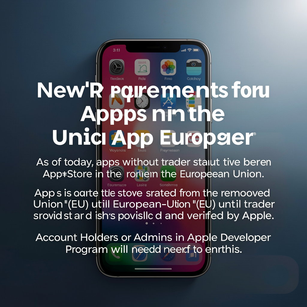 New requirement for apps on the App Store in the European Union