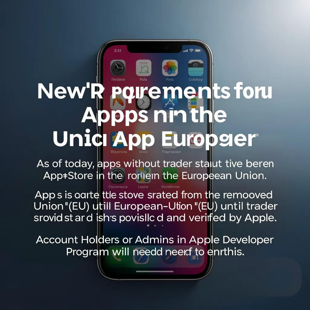 New requirement for apps on the App Store in the European Union