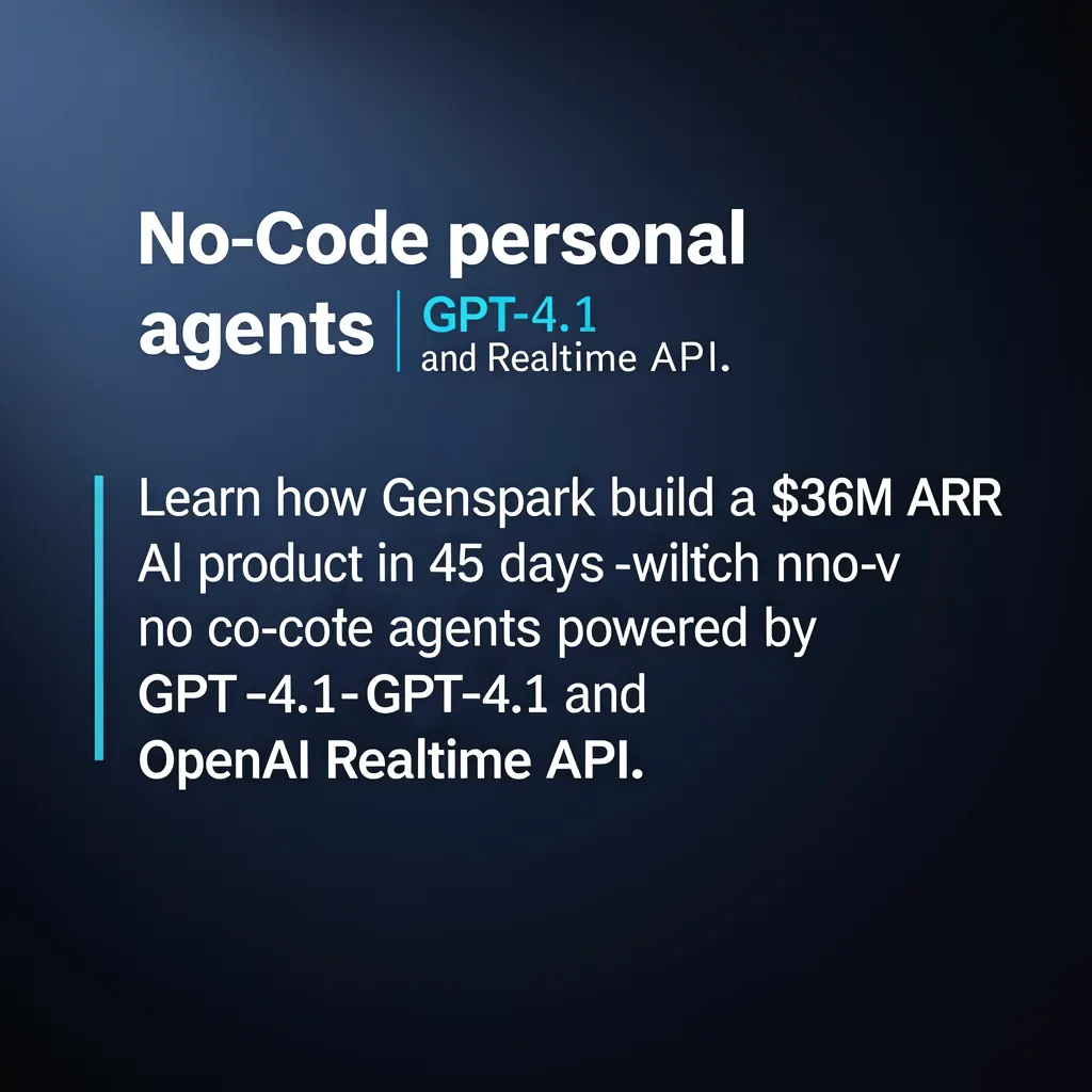 No-code personal agents, powered by GPT-4.1 and Realtime API