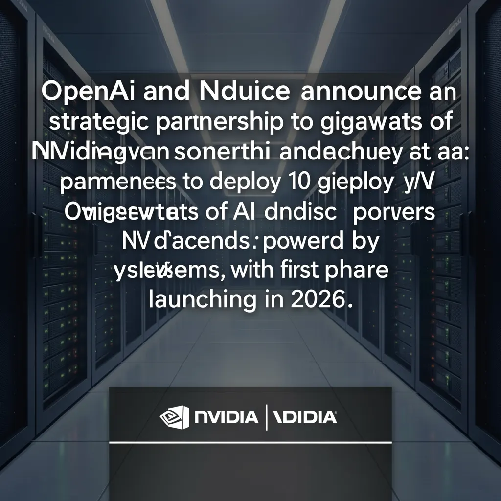 OpenAI and NVIDIA announce strategic partnership to deploy 10 gigawatts of NVIDIA systems