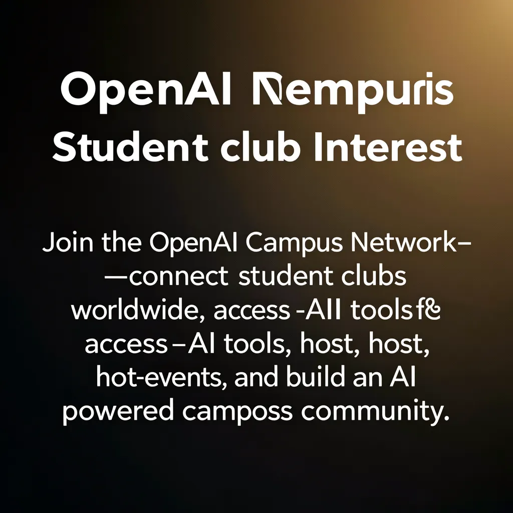 OpenAI Campus Network: Student club interest form