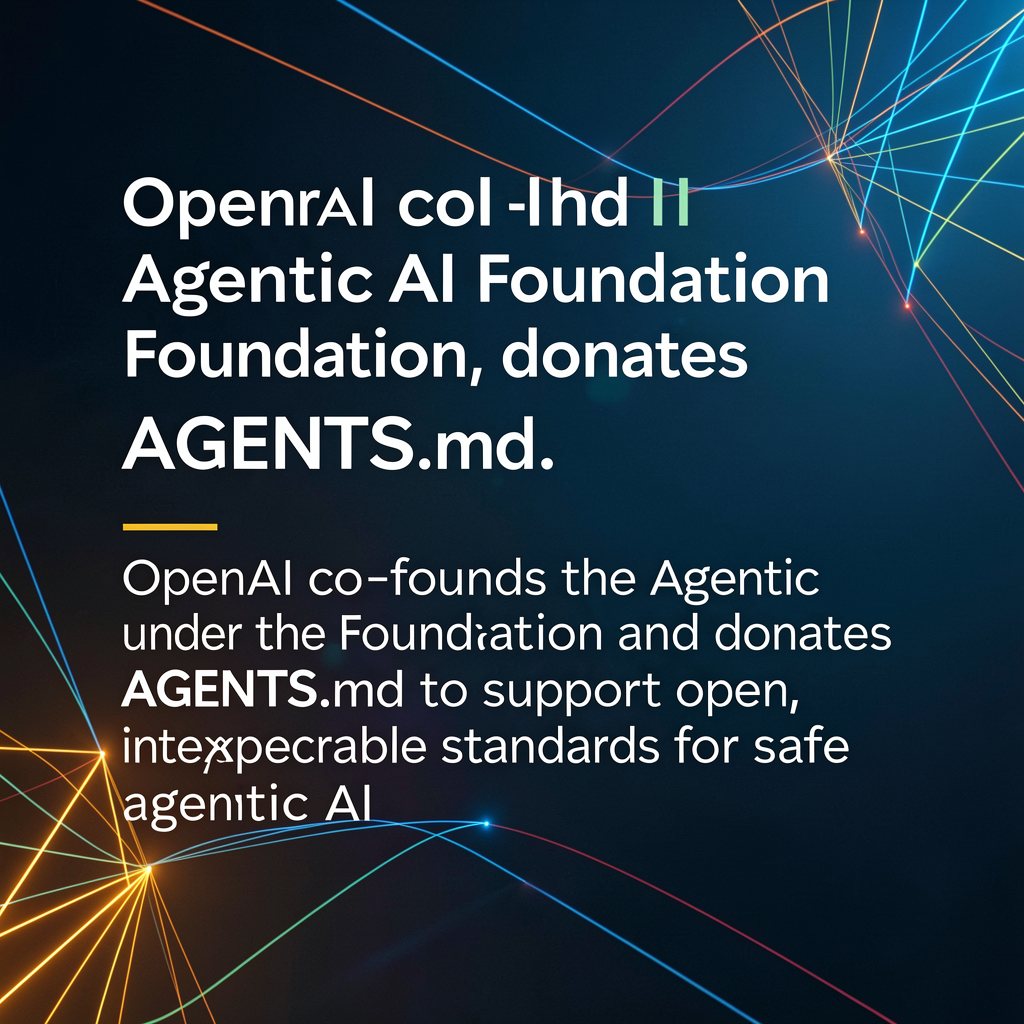 OpenAI co-founds Agentic AI Foundation, donates AGENTS.md