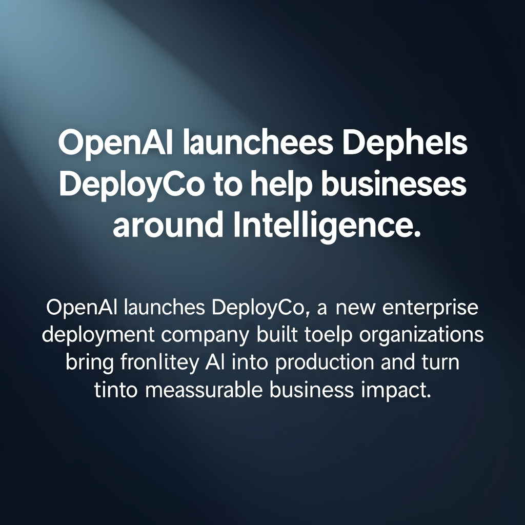 OpenAI launches DeployCo to help businesses build around intelligence