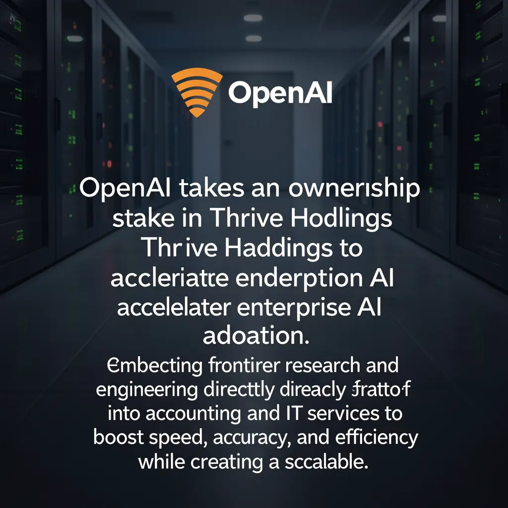 OpenAI takes an ownership stake in Thrive Holdings to accelerate enterprise AI adoption