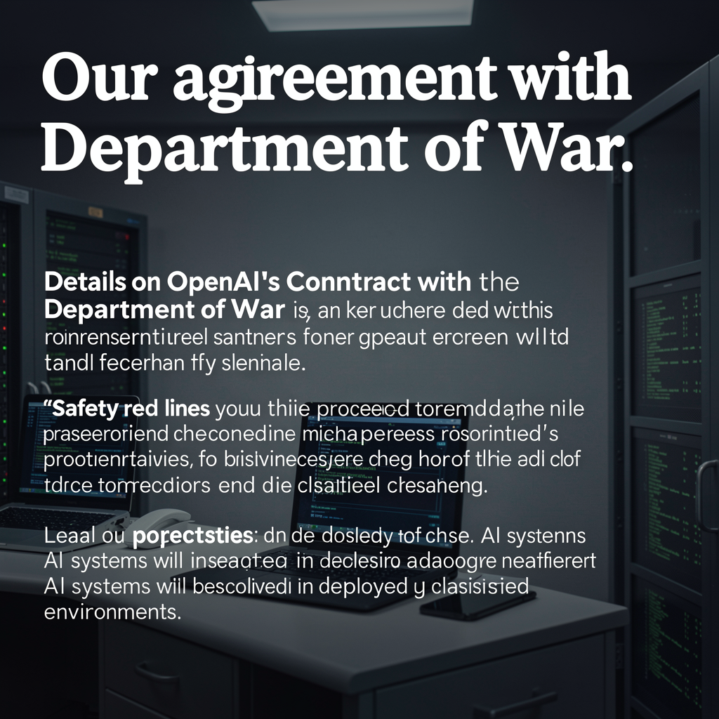 Our agreement with the Department of War