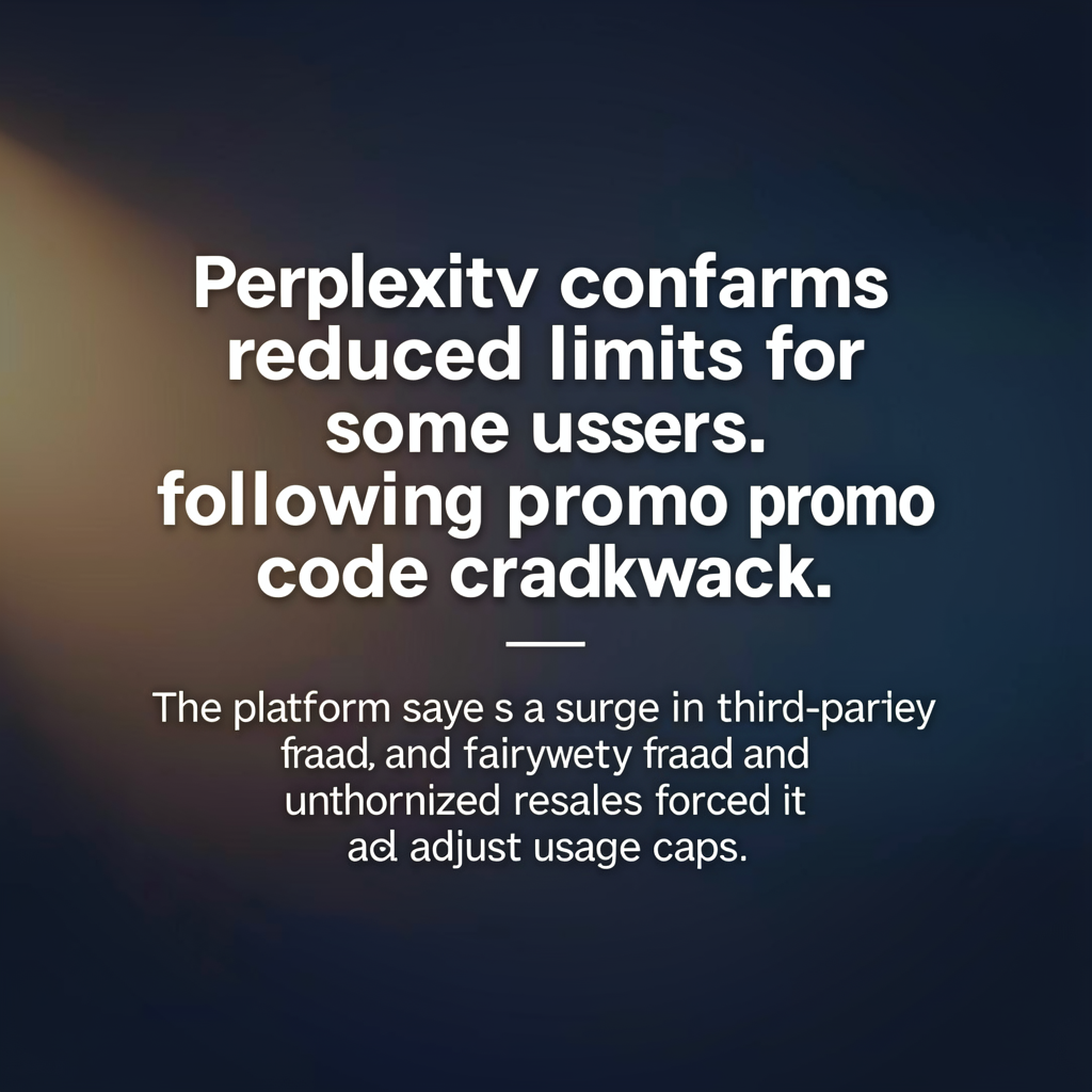 Perplexity confirms reduced limits for some users following promo code crackdown