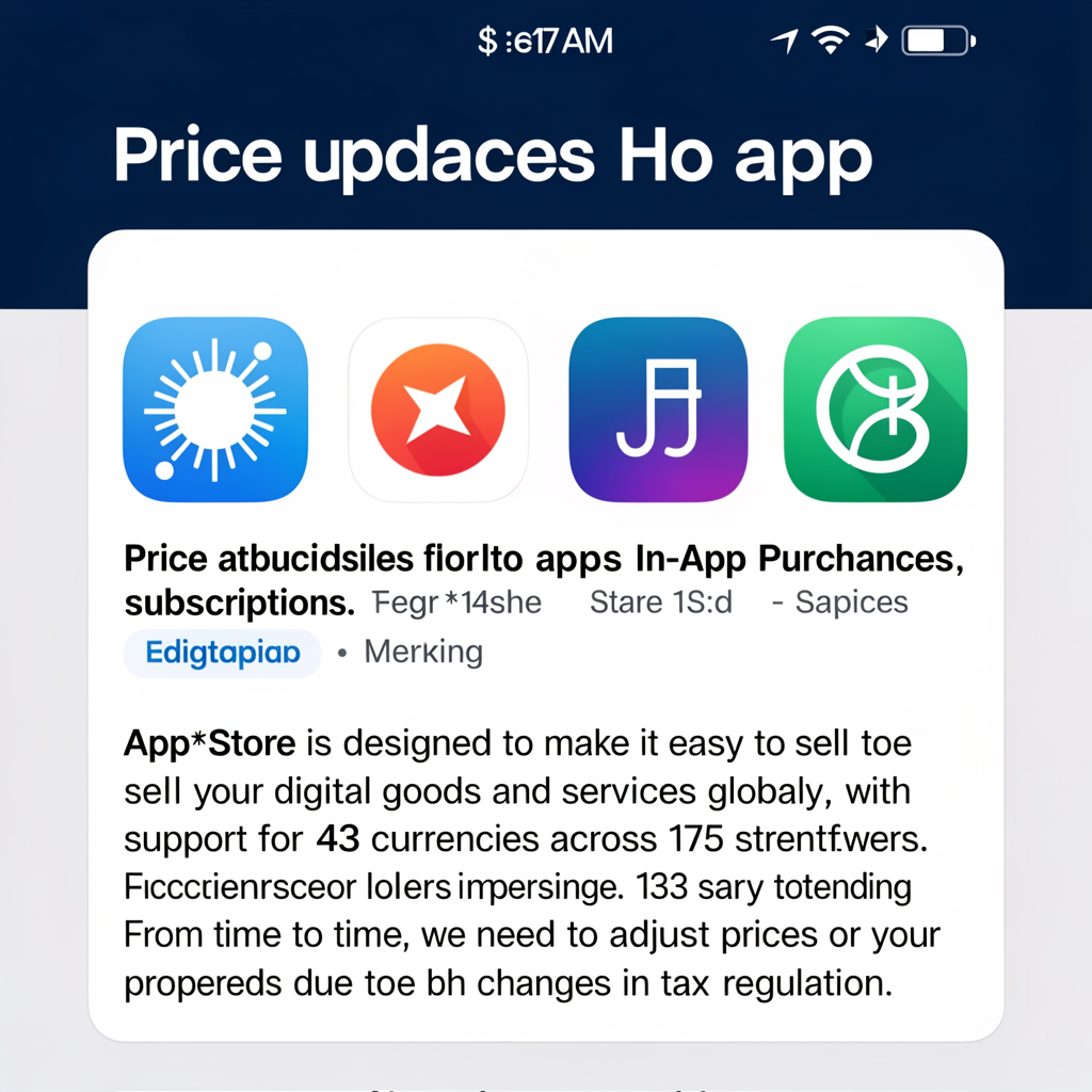 Price updates for apps, In-App Purchases, and subscriptions
