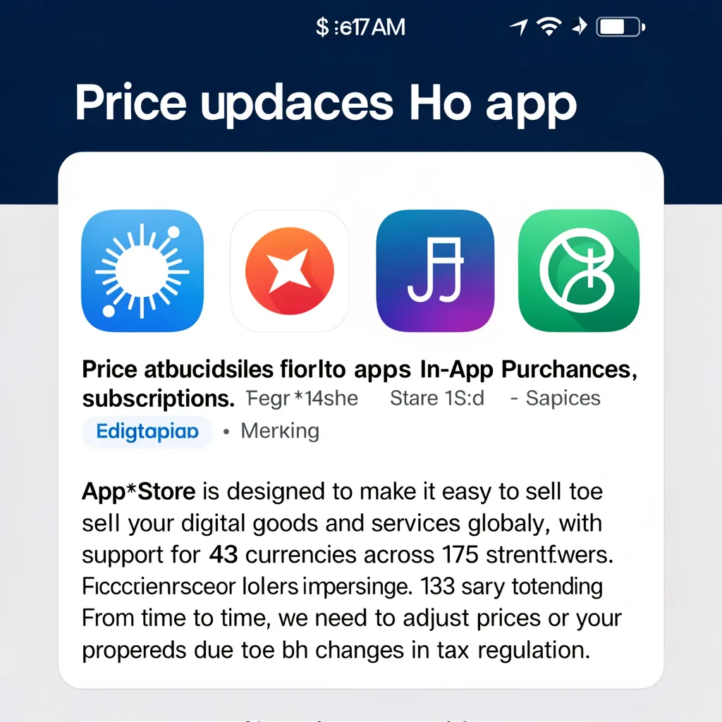 Price updates for apps, In-App Purchases, and subscriptions
