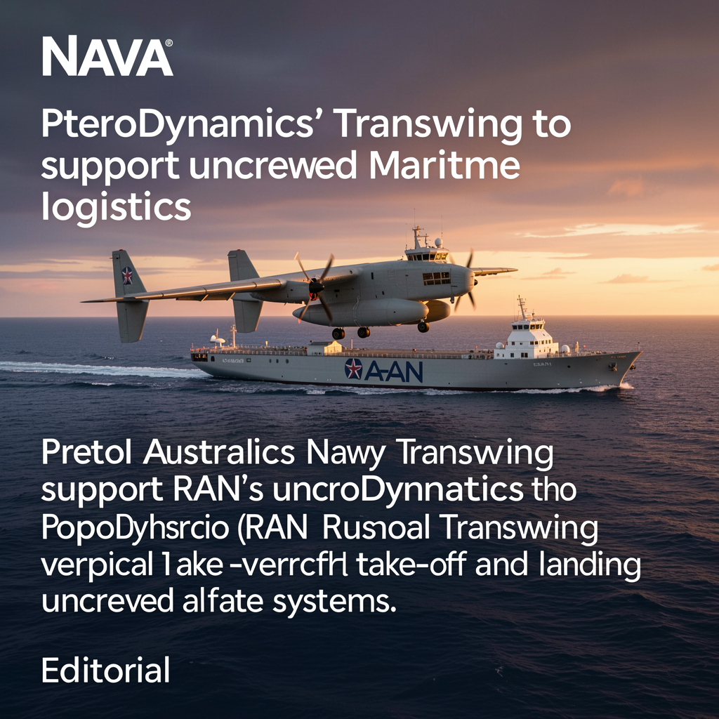 PteroDynamics’ Transwing to support RAN’s uncrewed maritime logistics
