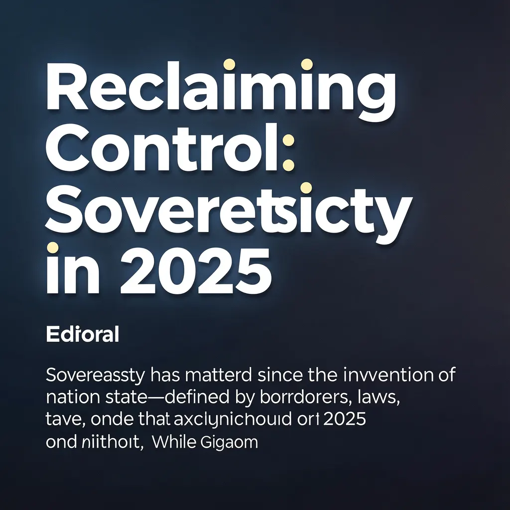 Reclaiming Control: Digital Sovereignty in 2025