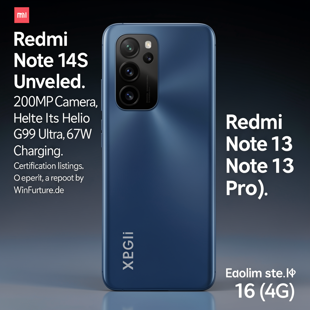 Redmi Note 14S Unveiled: 200MP Camera, Helio G99 Ultra, and 67W Charging