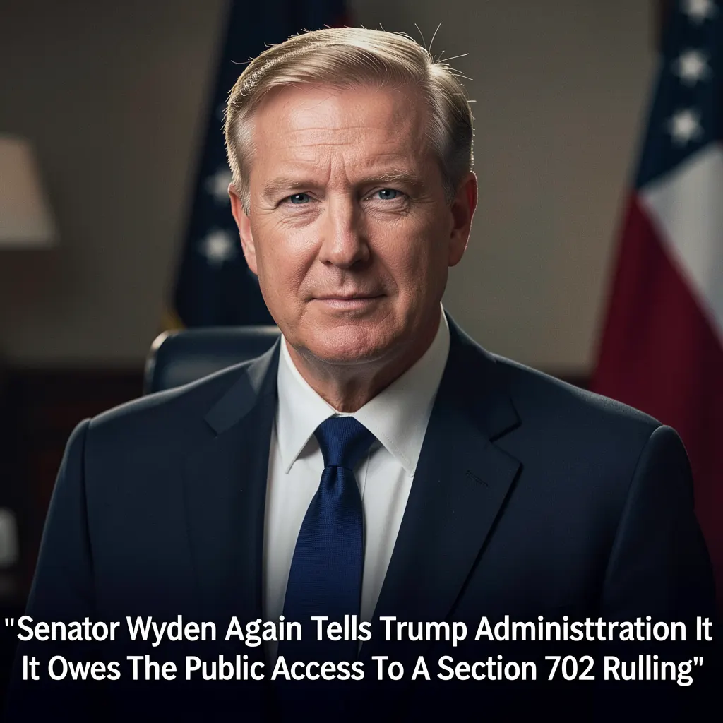 Senator Wyden Again Tells Trump Administration It Owes The Public Access To A Section 702 Ruling