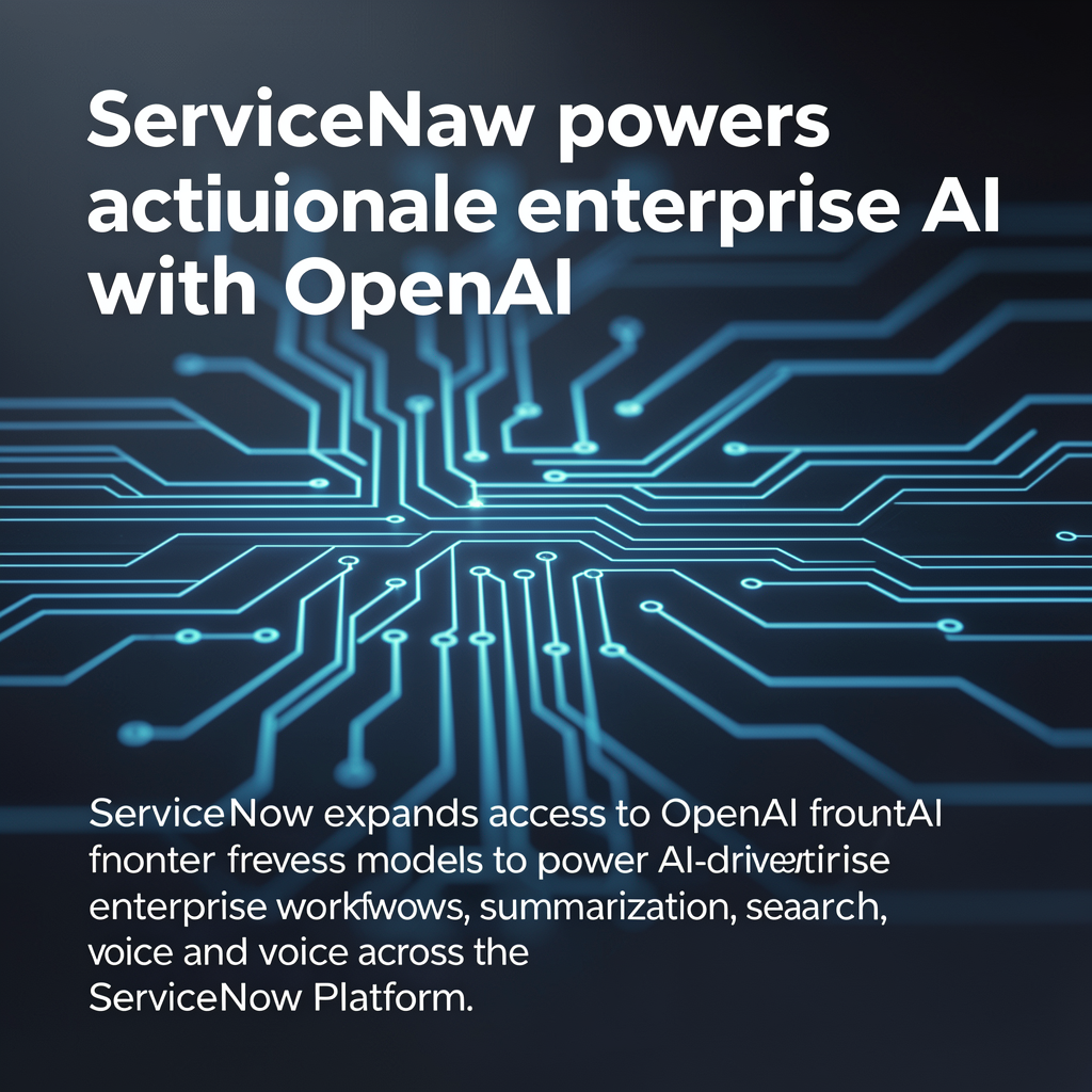 ServiceNow powers actionable enterprise AI with OpenAI