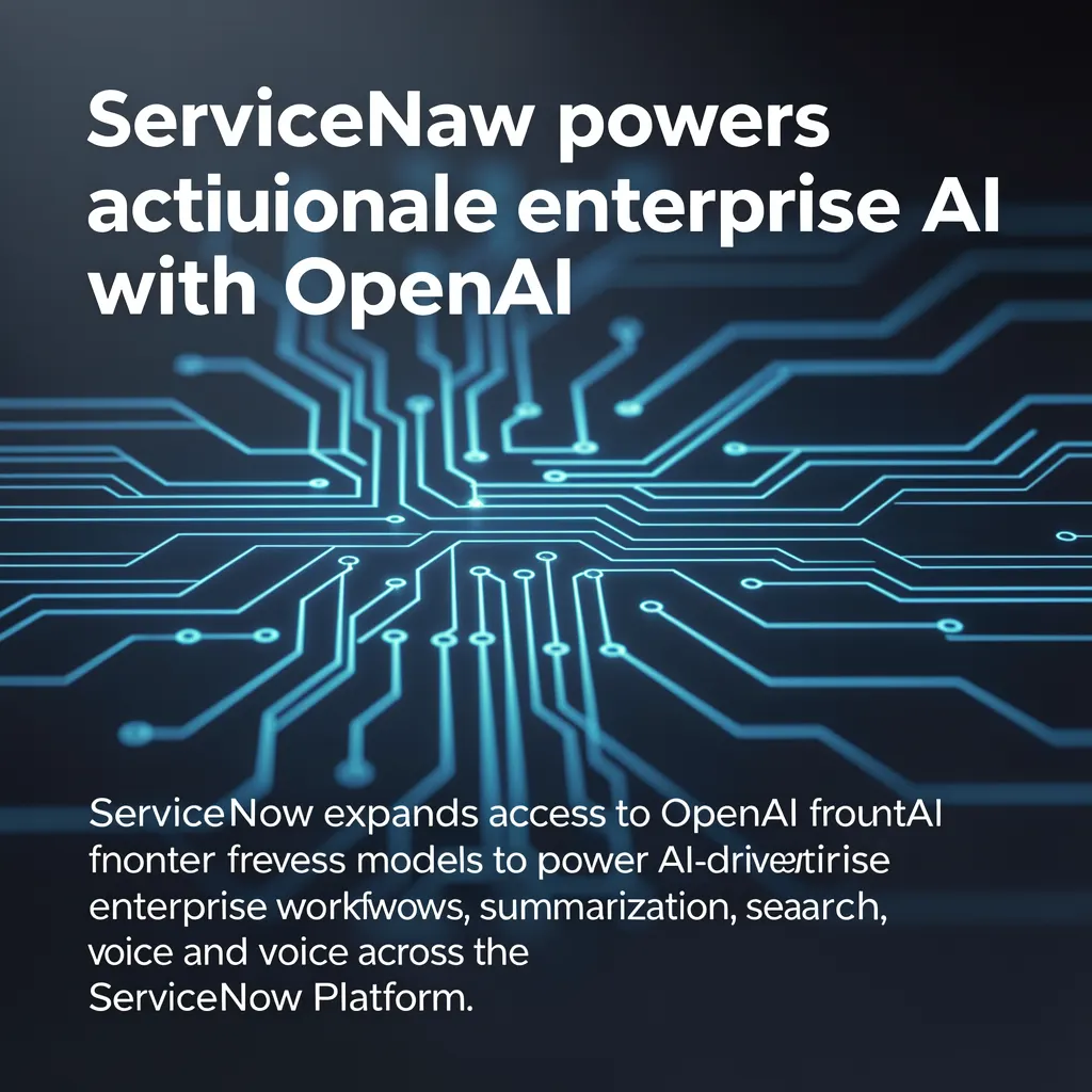ServiceNow powers actionable enterprise AI with OpenAI