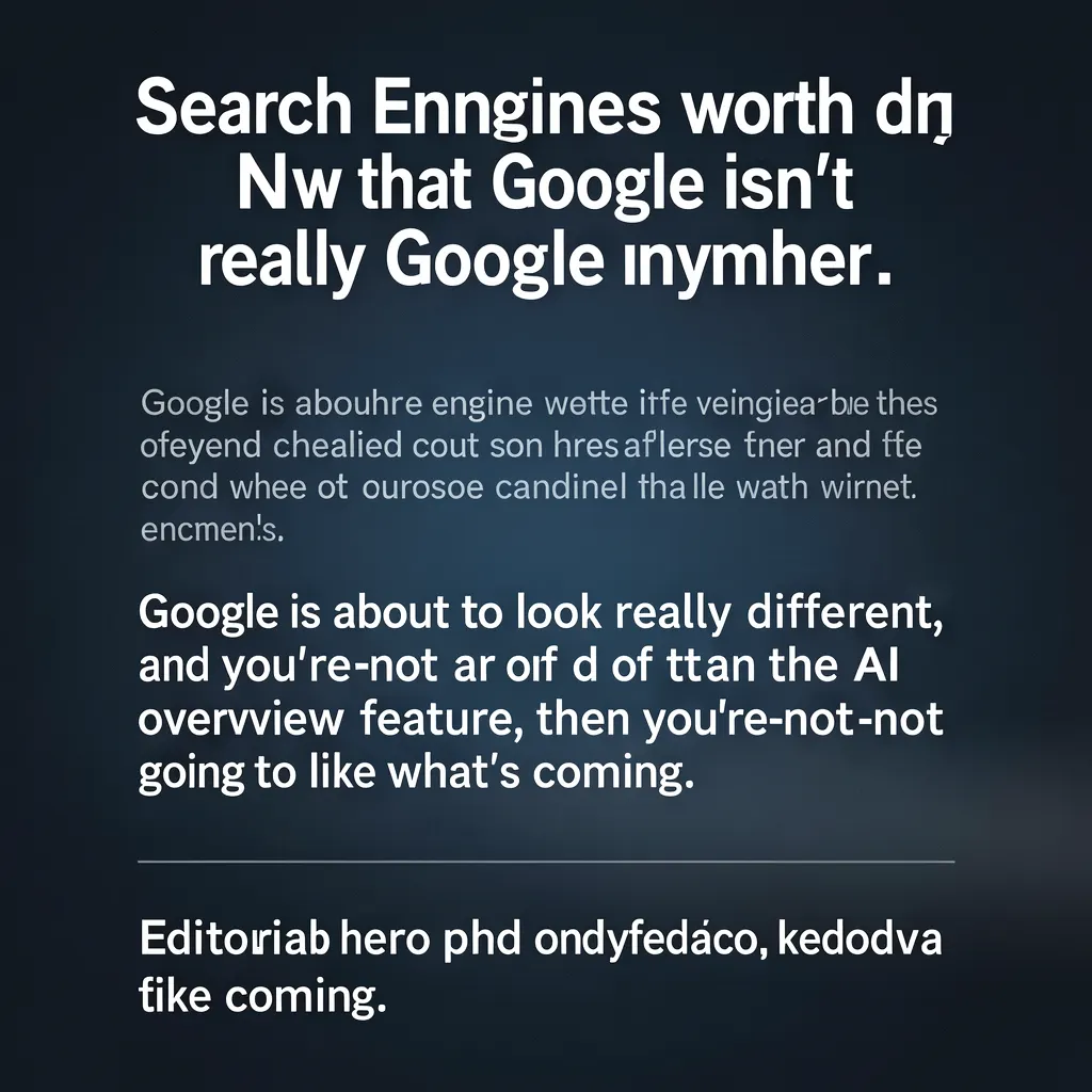 Six search engines worth trying now that Google isn’t really Google anymore
