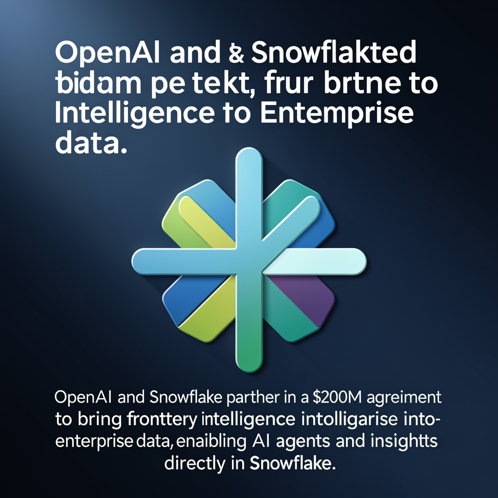 Snowflake and OpenAI partner to bring frontier intelligence to enterprise data