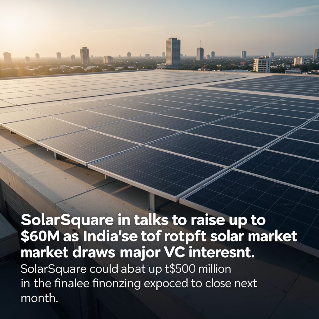 SolarSquare in talks to raise up to $60M as India’s rooftop solar market draws major VC interest