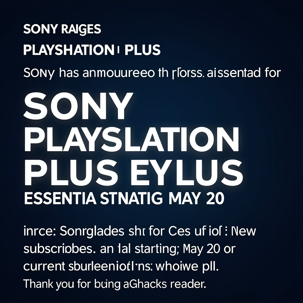 Sony Raises PlayStation Plus Essential Prices Starting May 20