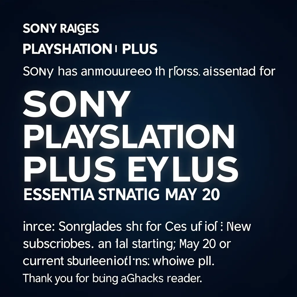 Sony Raises PlayStation Plus Essential Prices Starting May 20