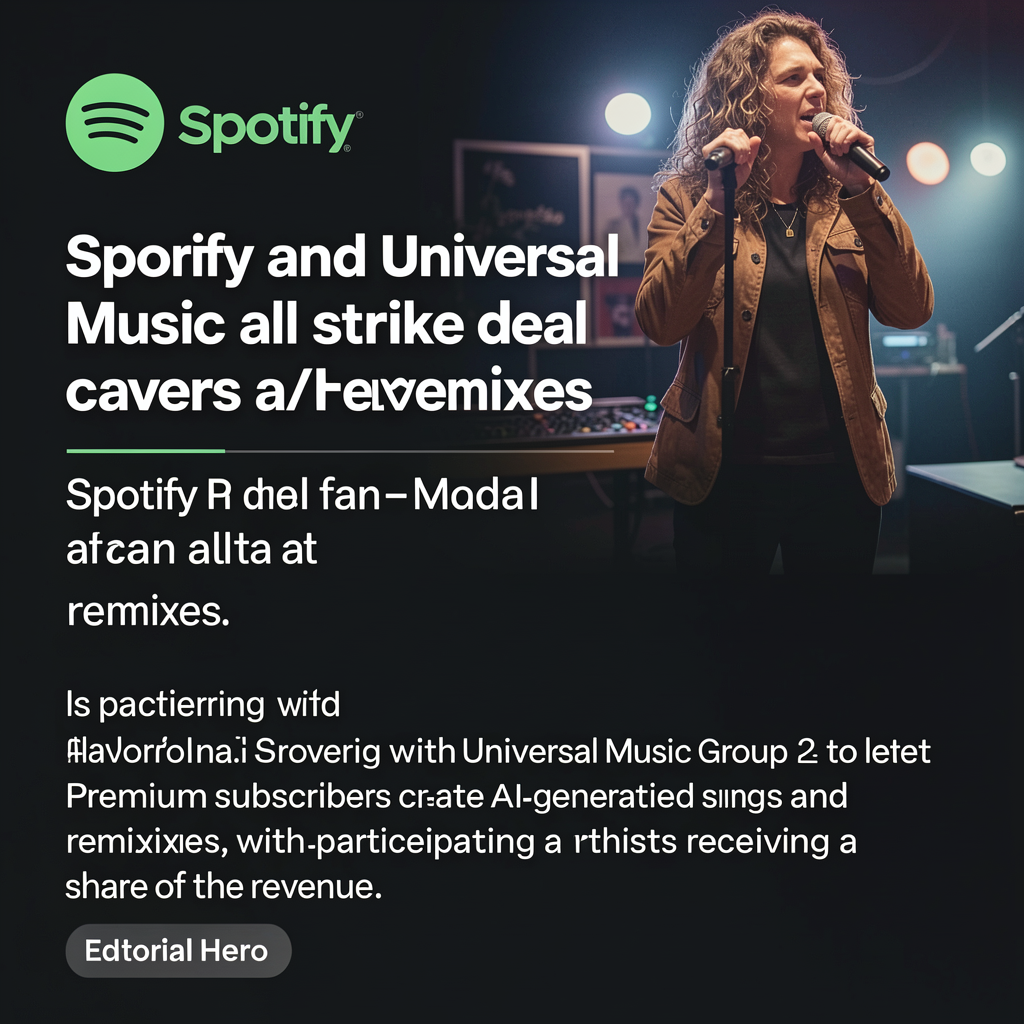 Spotify and Universal Music strike deal allowing fan-made AI covers and remixes