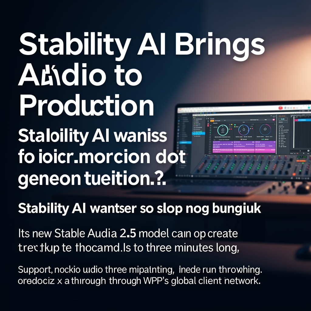 Stability AI Brings AI Audio to Brand Production