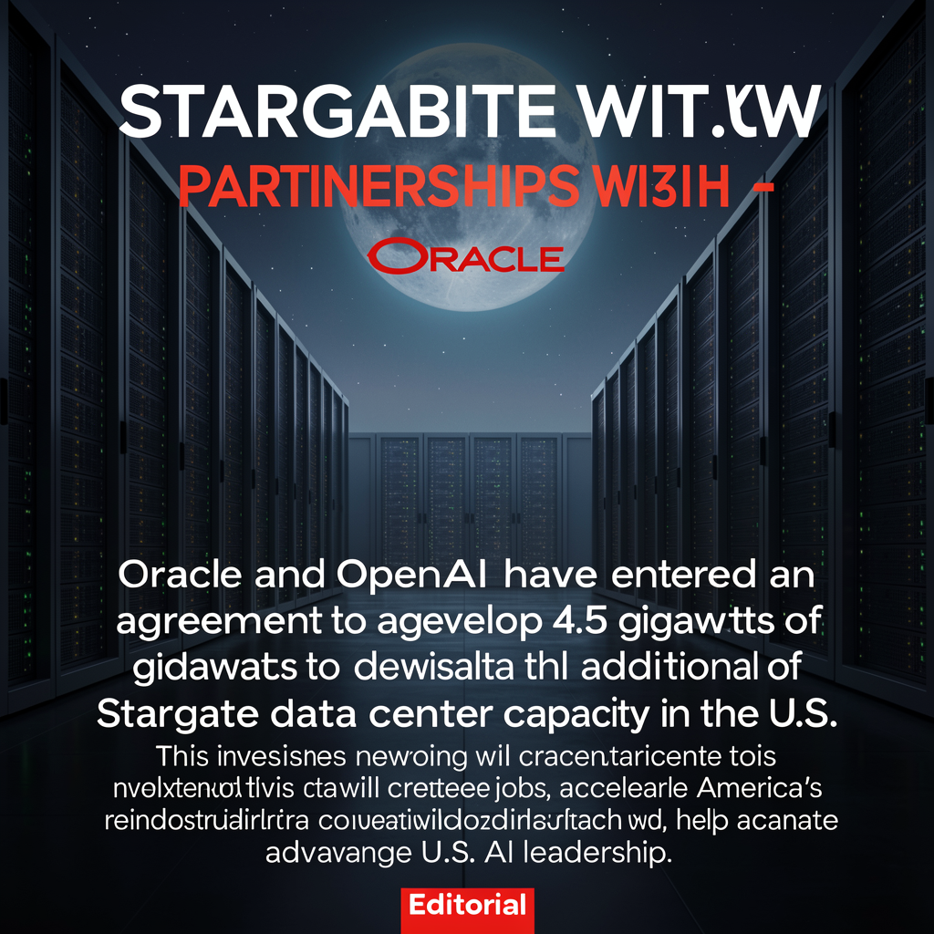 Stargate advances with 4.5 GW partnership with Oracle