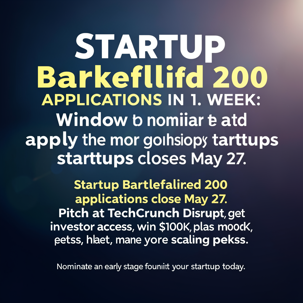 Startup Battlefield 200 applications close in 1 week: Window to nominate and apply for the most promising startups closes May 27