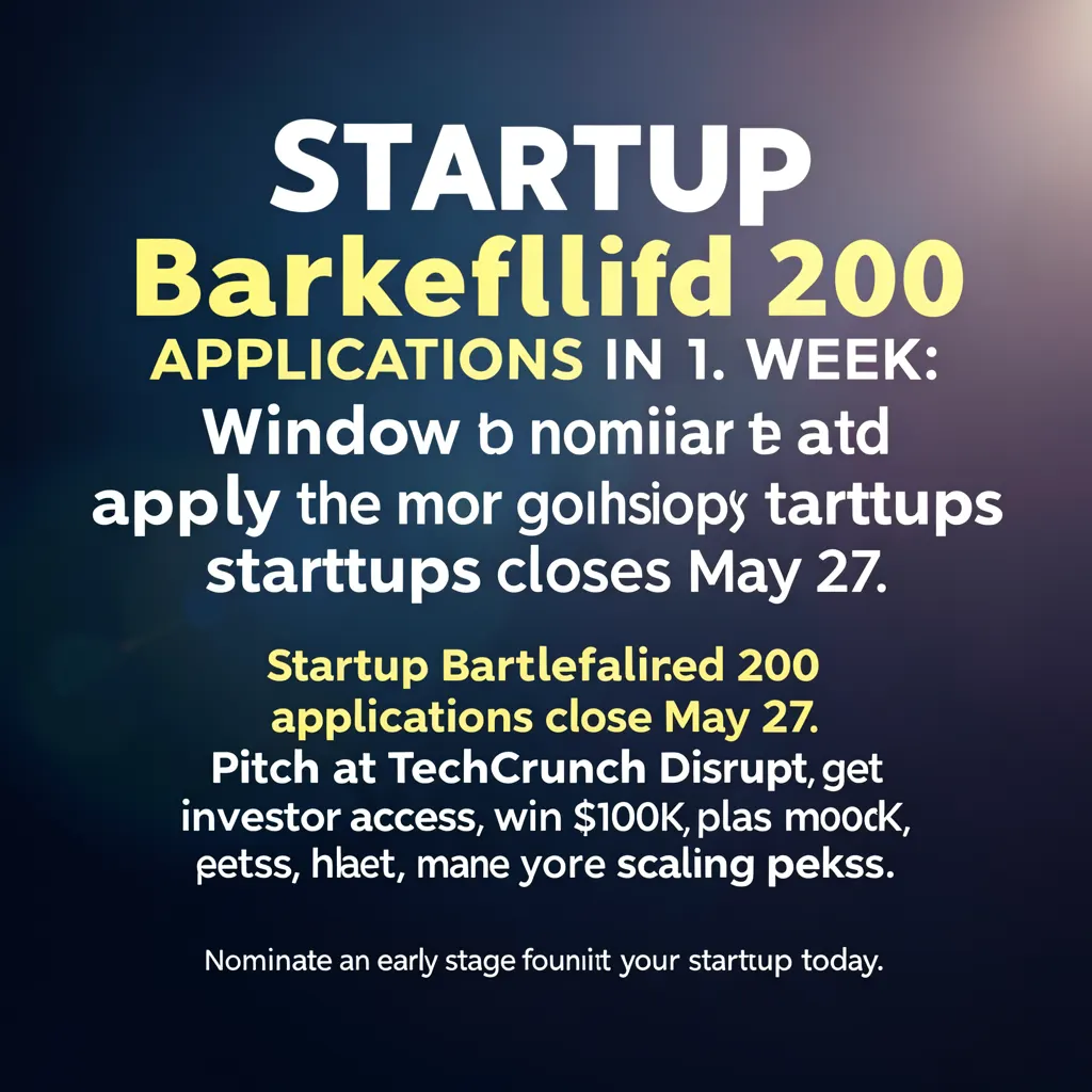 Startup Battlefield 200 applications close in 1 week: Window to nominate and apply for the most promising startups closes May 27