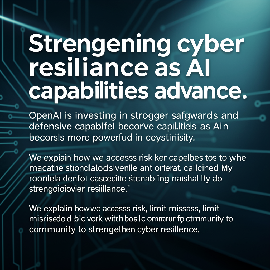 Strengthening cyber resilience as AI capabilities advance