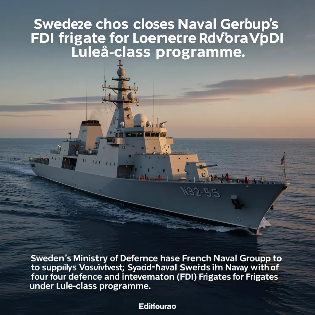 Sweden chooses Naval Group’s FDI frigate for Luleå-class programme 