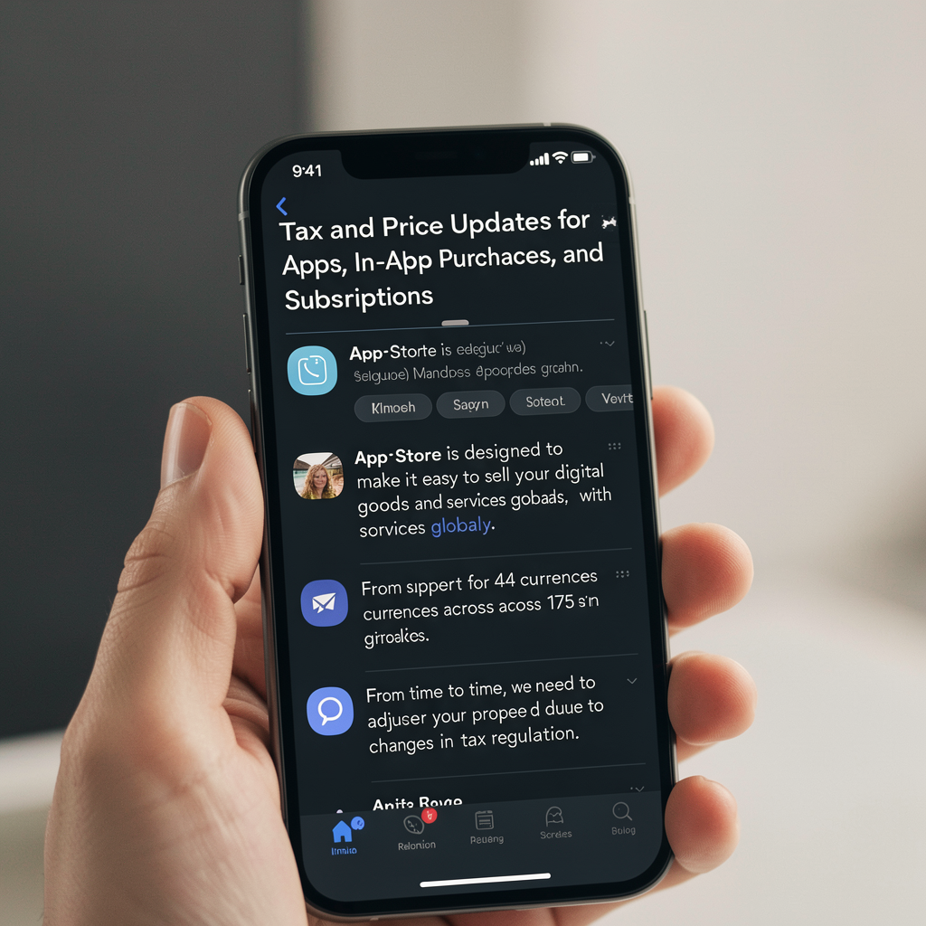 Tax and Price Updates for Apps, In-App Purchases, and Subscriptions