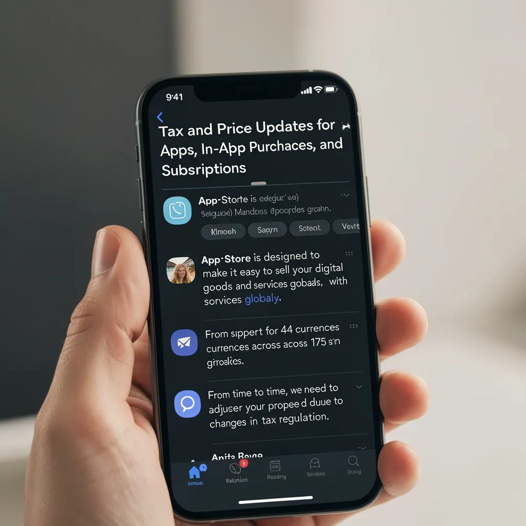 Tax and Price Updates for Apps, In-App Purchases, and Subscriptions