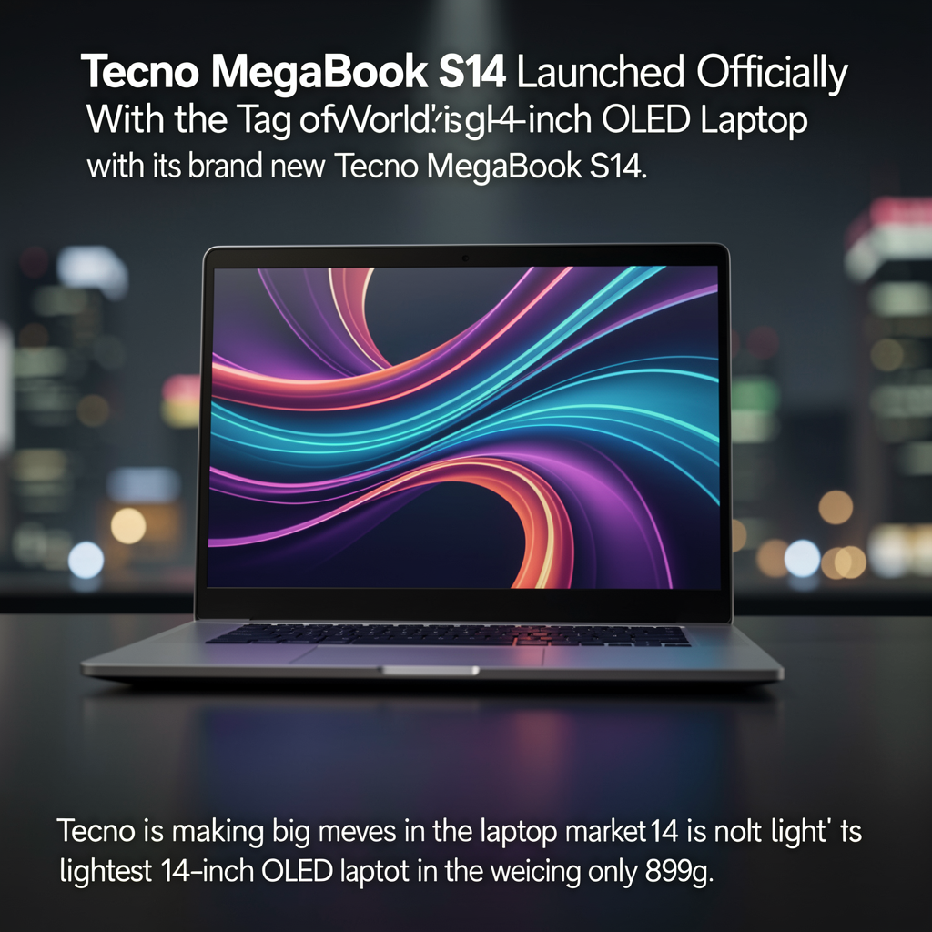 Tecno MegaBook S14 Launched Officially With the Tag of World’s Lightest 14-inch OLED Laptop