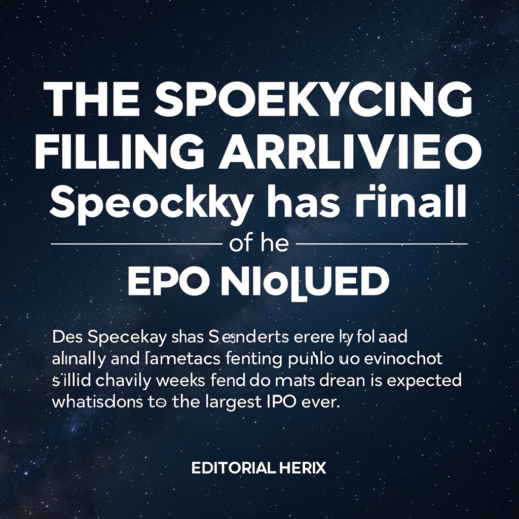 The SpaceX IPO filing has arrived
