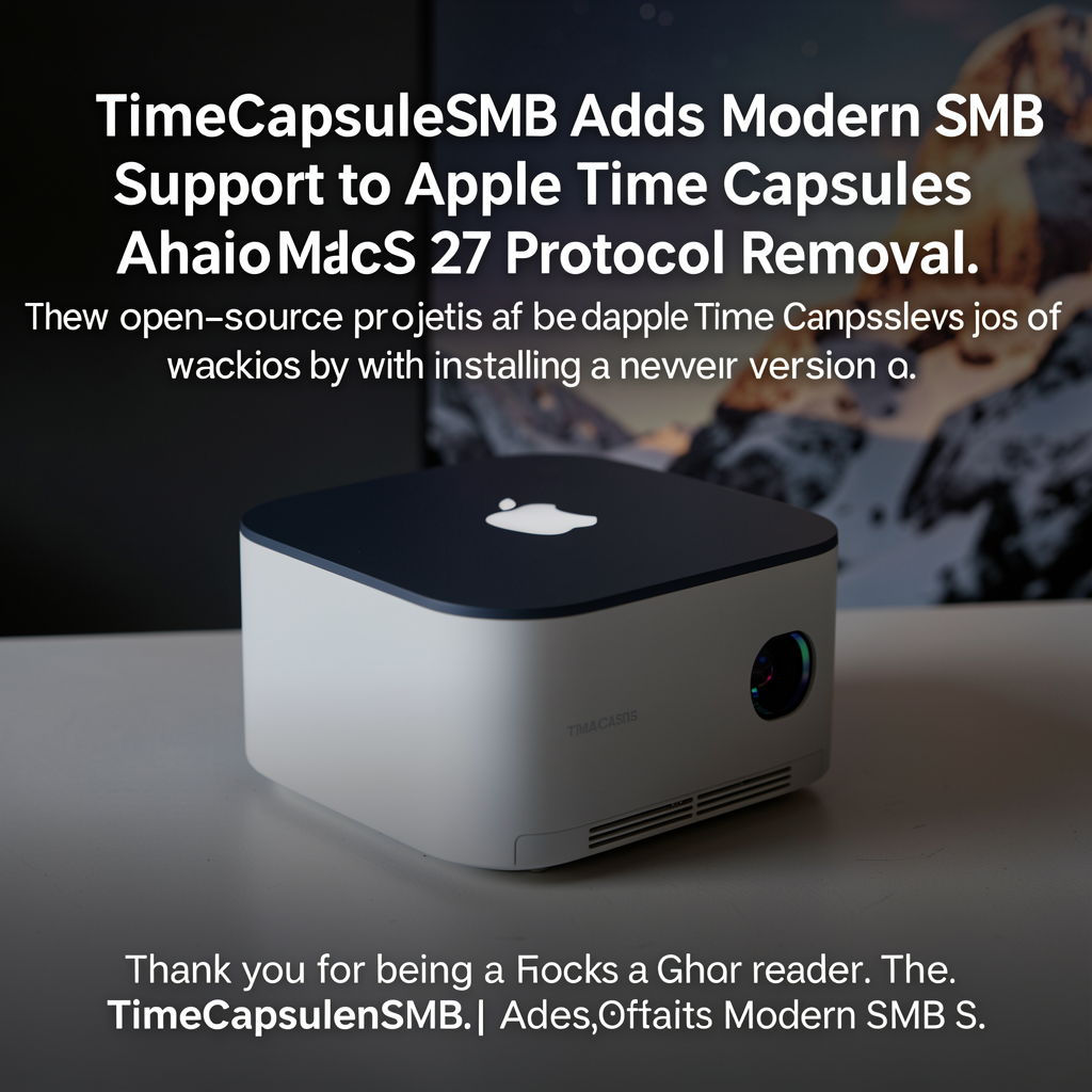 TimeCapsuleSMB Adds Modern SMB Support to Apple Time Capsules Ahead of macOS 27 Protocol Removal