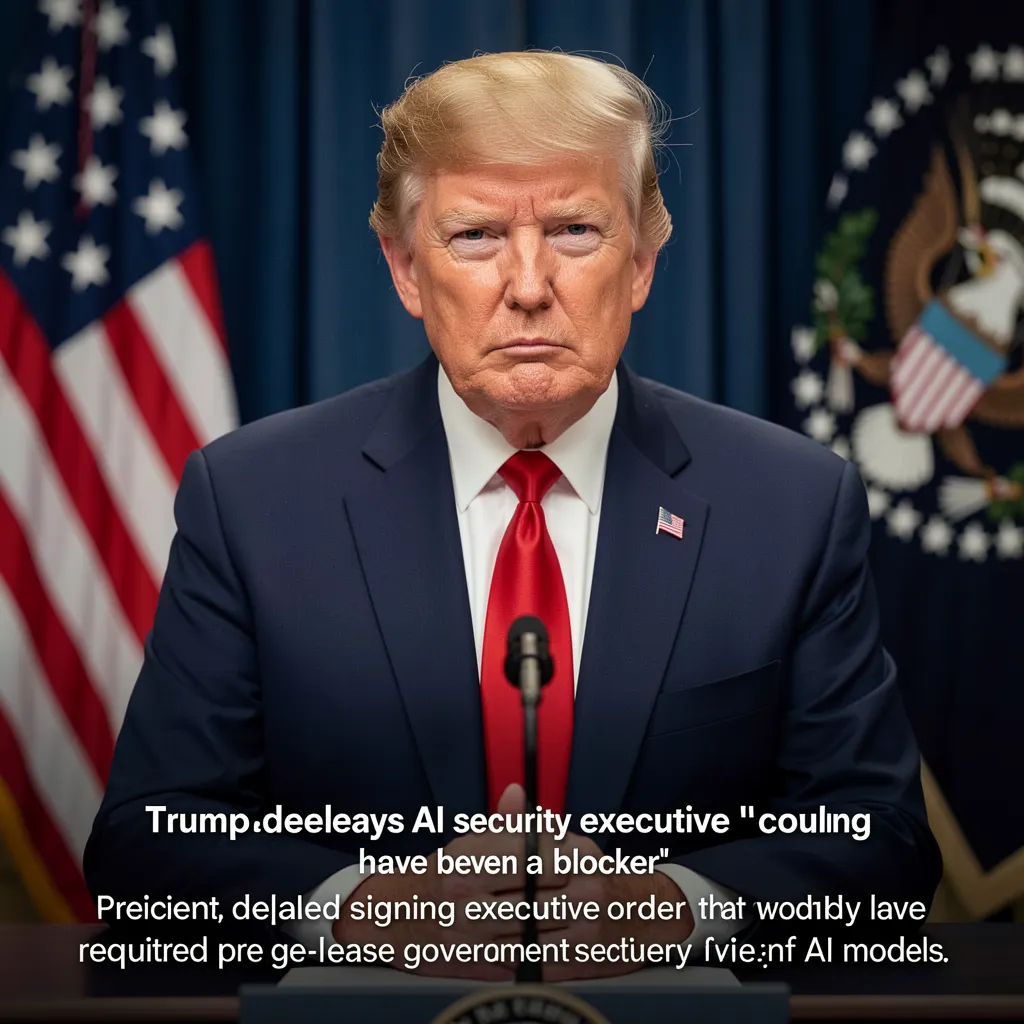 Trump delays AI security executive order, saying language ‘could have been a blocker’