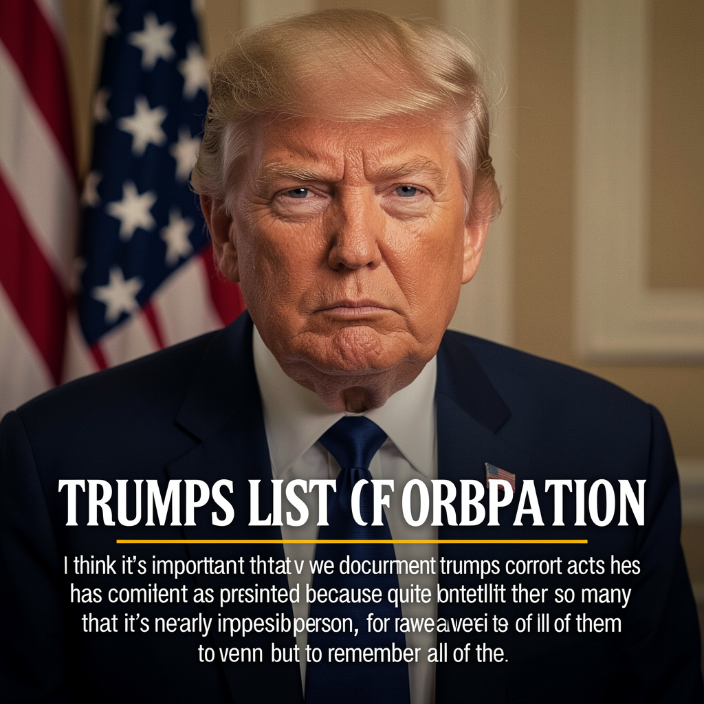 Trumps big list of corruption