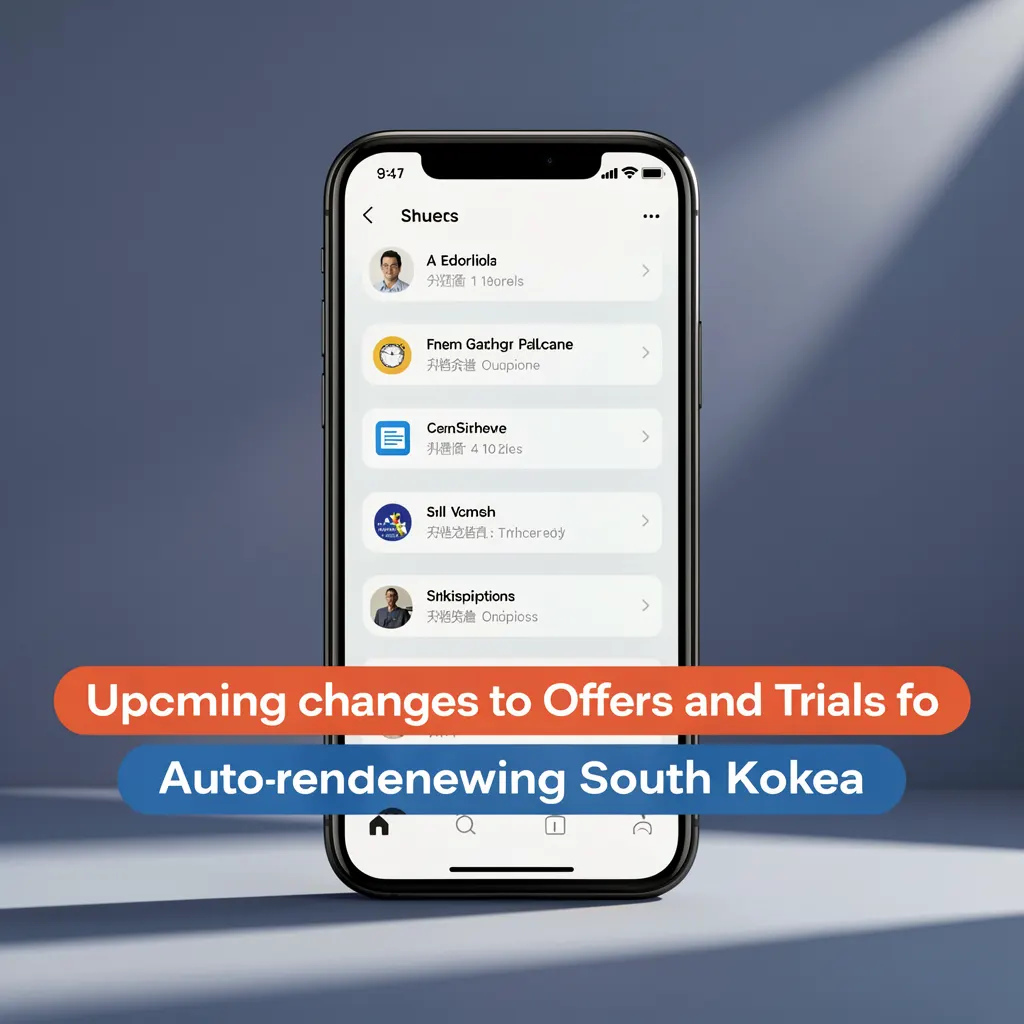 Upcoming changes to offers and trials for subscriptions in South Korea