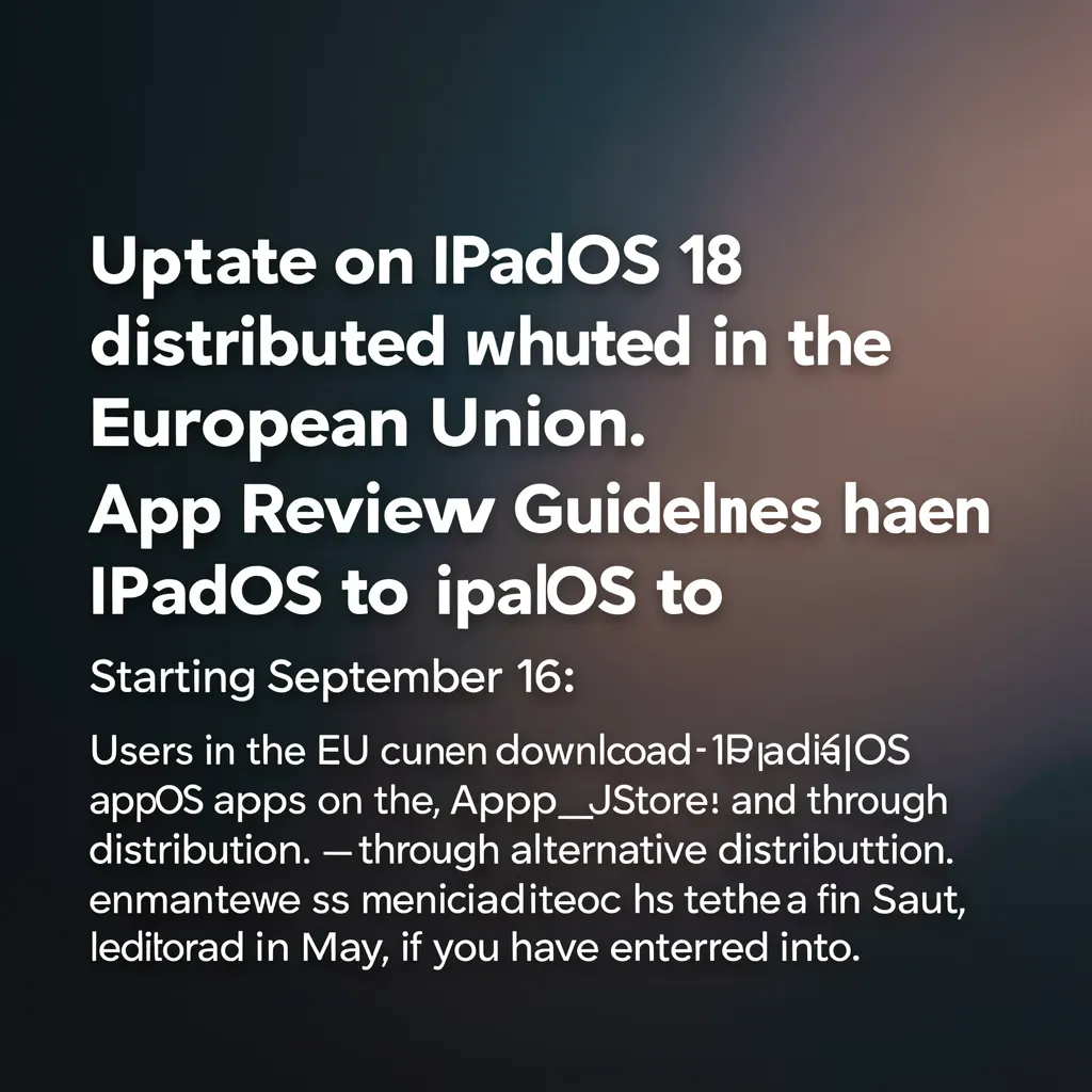 Update on iPadOS 18 apps distributed in the European Union