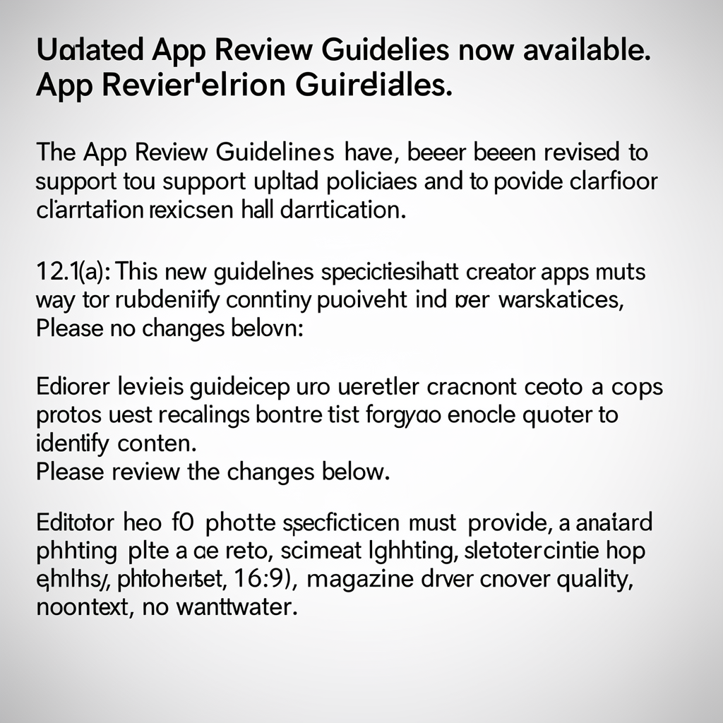 Updated App Review Guidelines now available
