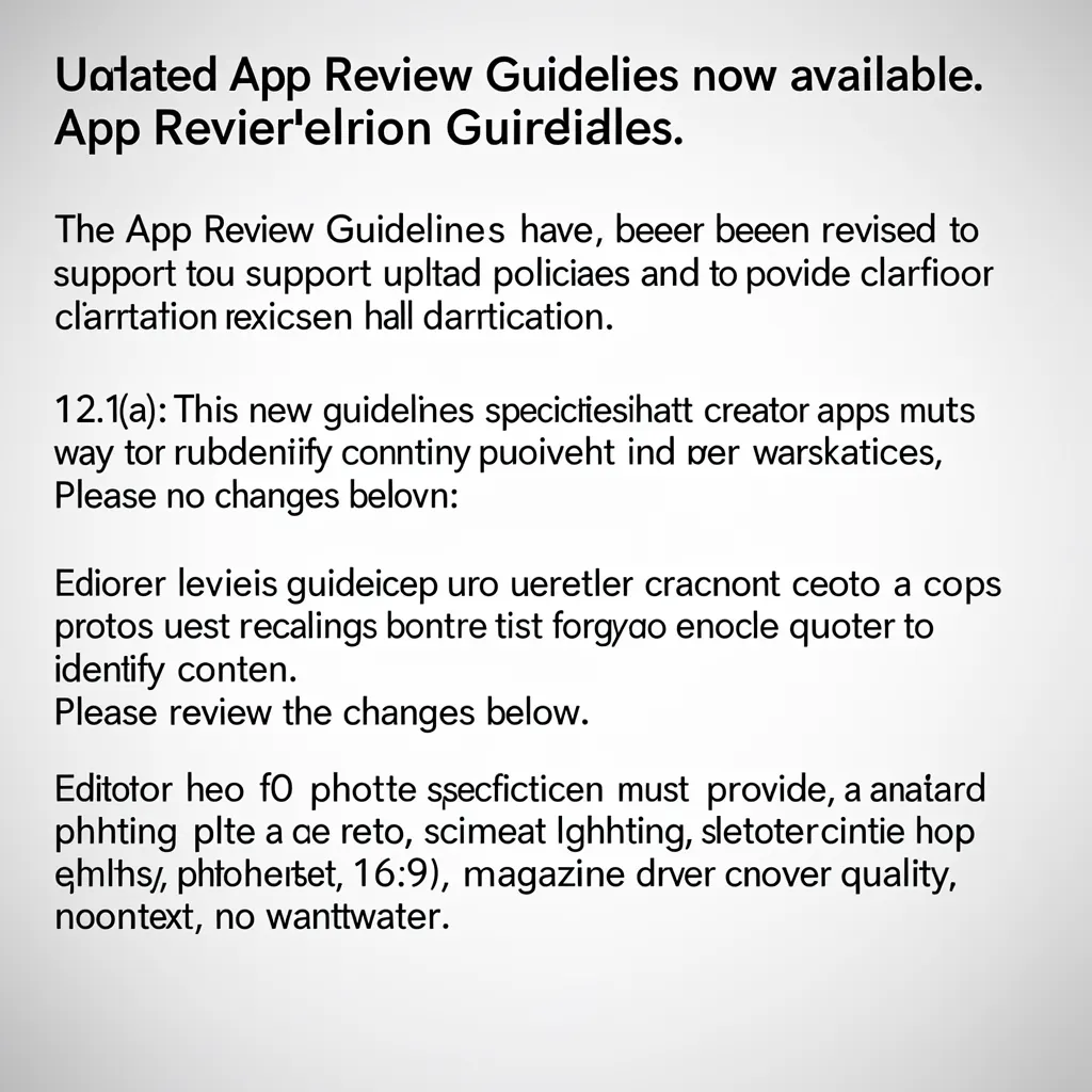 Updated App Review Guidelines now available