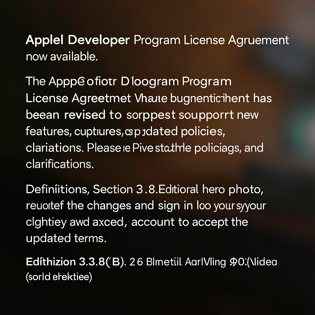 Updated Apple Developer Program License Agreement now available