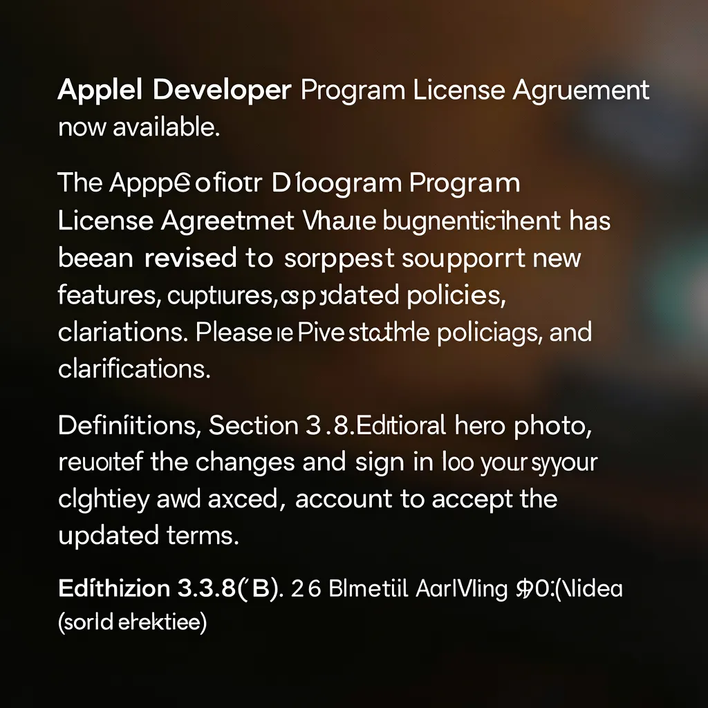 Updated Apple Developer Program License Agreement now available