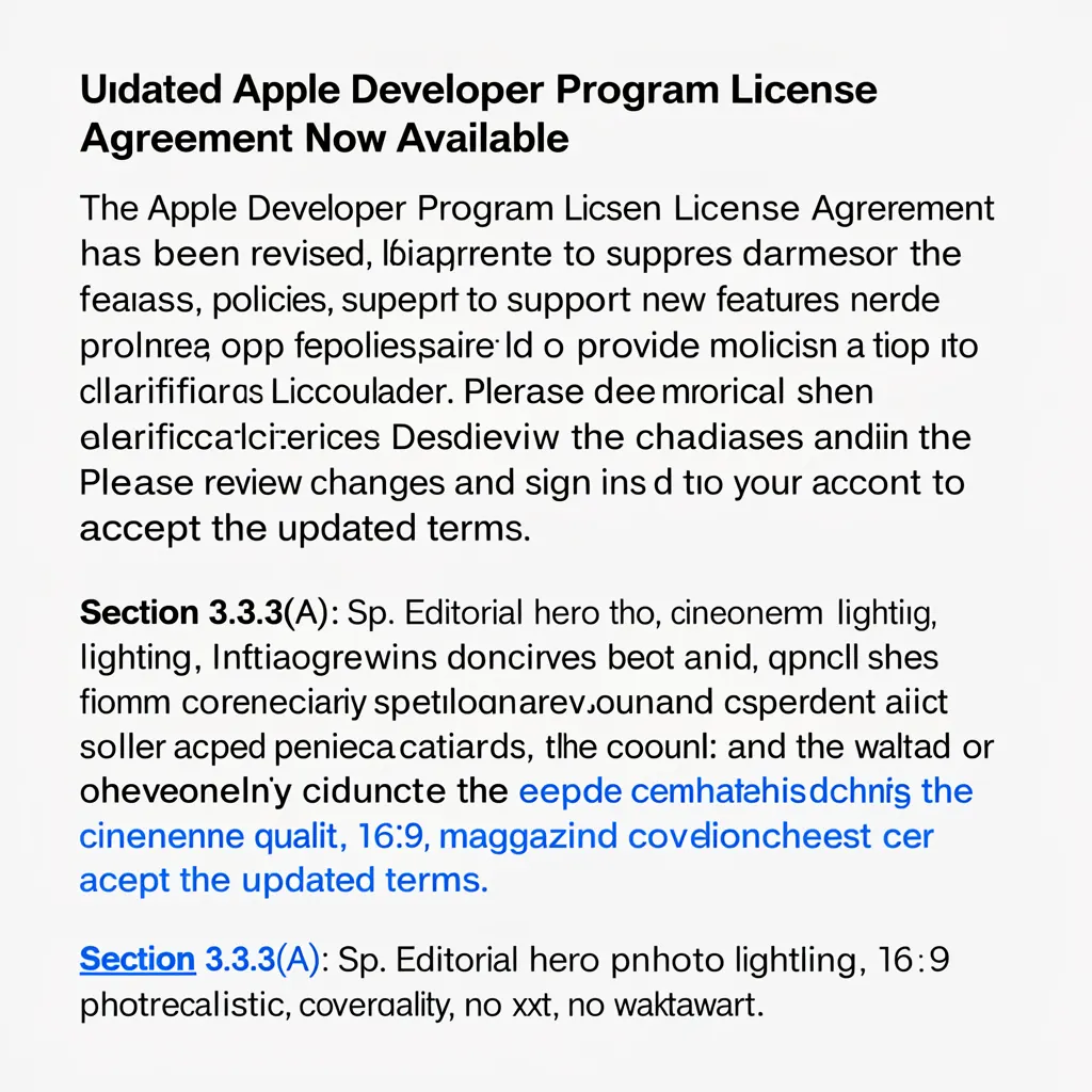 Updated Apple Developer Program License Agreement now available