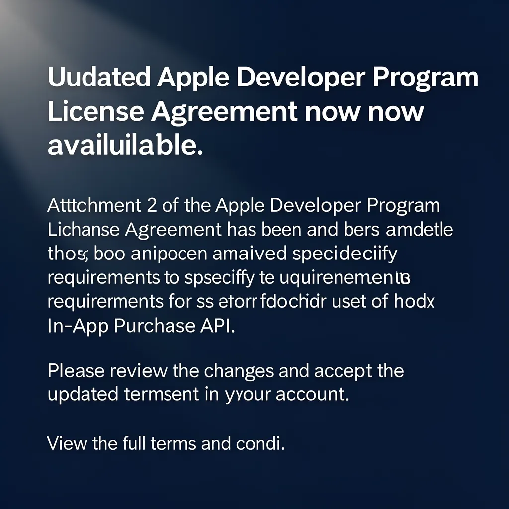 Updated Apple Developer Program License Agreement now available