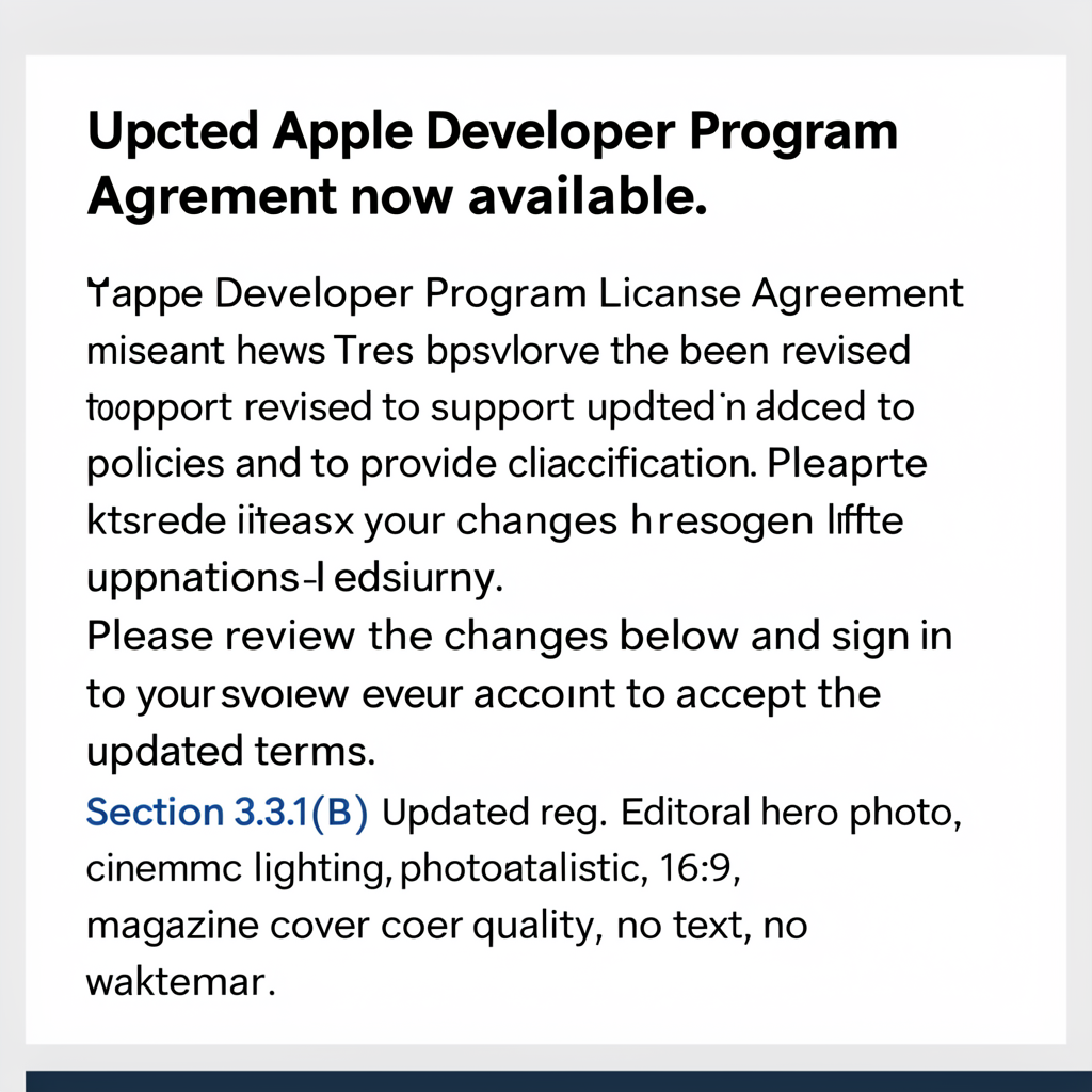 Updated Apple Developer Program License Agreement now available