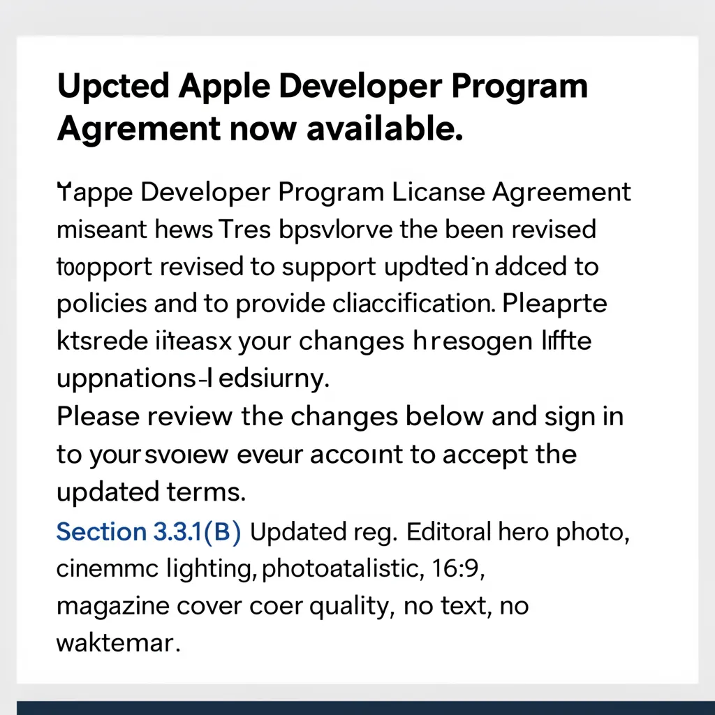 Updated Apple Developer Program License Agreement now available