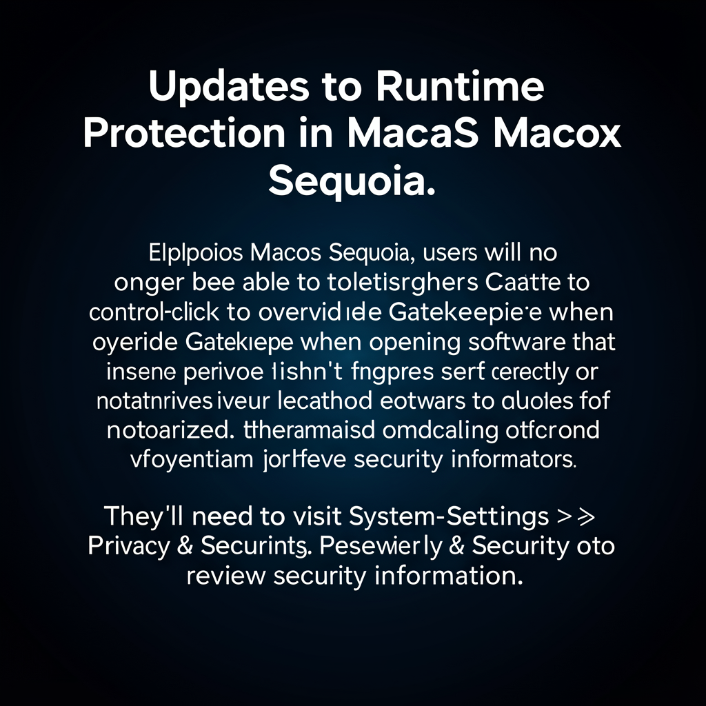Updates to runtime protection in macOS Sequoia